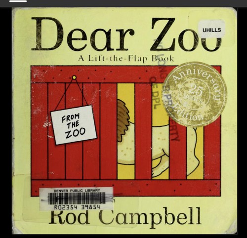 Dear Zoo by Rod Campbell book cover