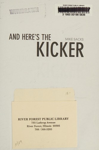 And Here’s the Kicker: Conversations with 21 Top Humor Writers on Their Craft by Mike Sacks book cover
