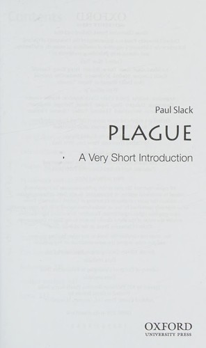 Plague: A Very Short Introduction by Paul Slack book cover