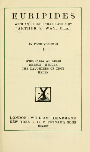 Euripides: Medea by Euripides book cover