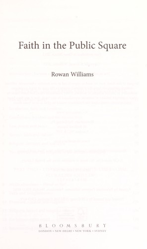Faith in the Public Square by Rowan Williams book cover