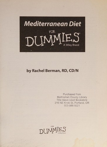 Mediterranean Diet for Dummies by Rachel Berman book cover
