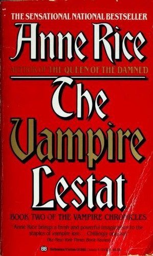 The Vampire Lestat by Anne Rice book cover