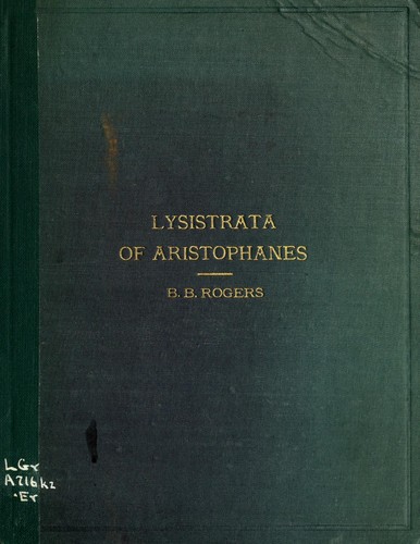 Lysistrata by Aristophanes book cover