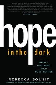 Hope in the Dark by Rebecca Solnit book cover