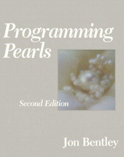 Programming Pearls by Jon Bentley book cover