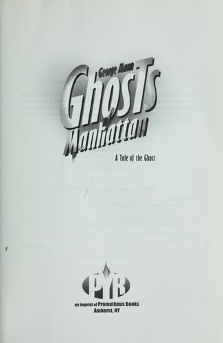 Ghosts of Manhattan by George Mann book cover