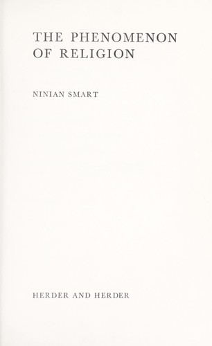 The Phenomenon of Religion: A Thematic Approach by Ninian Smart book cover