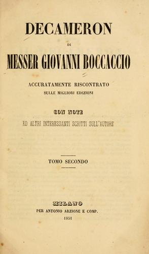 The Decameron by Giovanni Boccaccio book cover