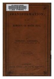 The Marble Faun by Nathaniel Hawthorne book cover