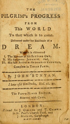 The Pilgrim's Progress by John Bunyan book cover