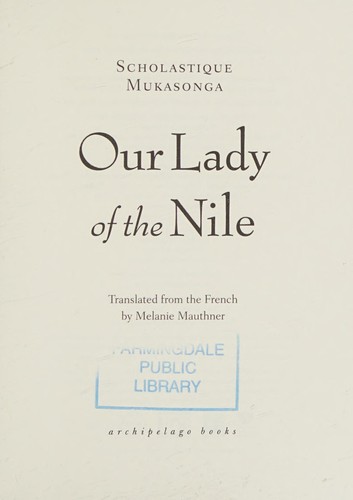 Our Lady of the Nile by Scholastique Mukasonga book cover