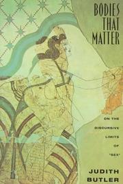 Bodies that matter by Judith Butler book cover