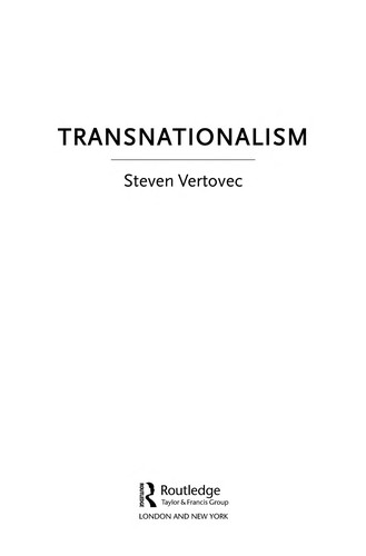 Transnationalism: A Conceptual History by Steven Vertovec book cover