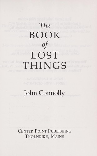 The Book of Lost Things by John Connolly book cover