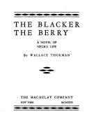 The Blacker the Berry by Wallace Thurman book cover