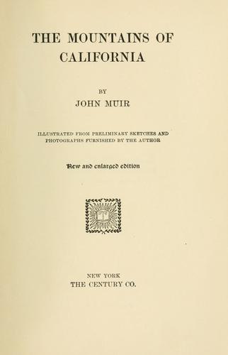The Mountains of California by John Muir book cover