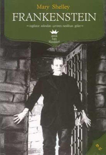 Frankenstein by Mary Shelley book cover
