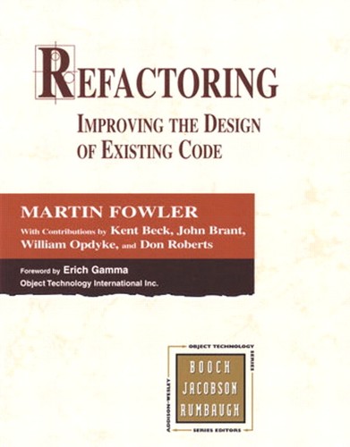 Refactoring: Improving the Design of Existing Code by Martin Fowler book cover