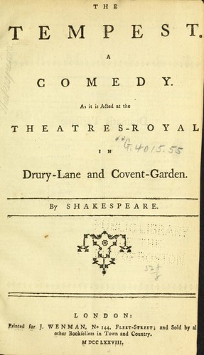 The Tempest by William Shakespeare book cover