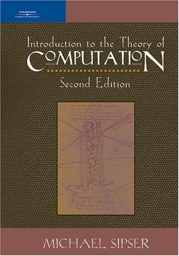Introduction to the Theory of Computation by Michael Sipser book cover