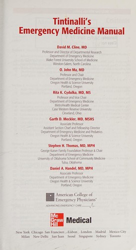 Tintinalli's Emergency Medicine: A Comprehensive Study Guide by J. E. Tintinalli book cover