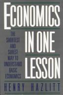 Economics in One Lesson by Henry Hazlitt book cover