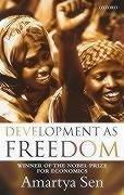 Development as Freedom by Amartya Sen book cover