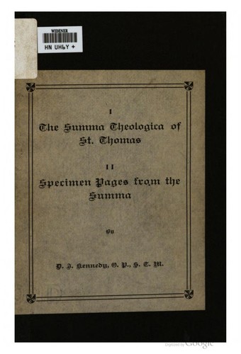 Summa Theologica by Thomas Aquinas book cover