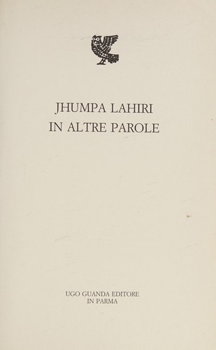 In Other Words, A Language Lover's Guide by Jhumpa Lahiri book cover