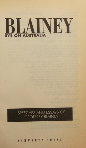 Australia: A Biography of a Nation by Geoffrey Blainey book cover