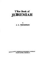 The Book of Jeremiah by J. A. Thompson book cover