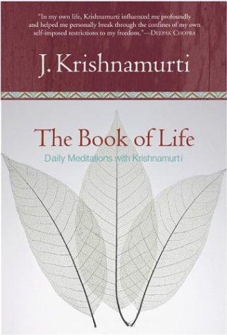The Book of Life by J. Krishnamurti book cover