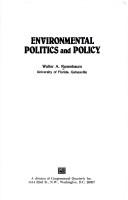 Environmental Politics and Policy by Walter A. Rosenbaum book cover