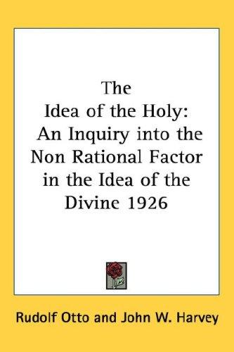 The Idea of the Holy by Rudolf Otto book cover