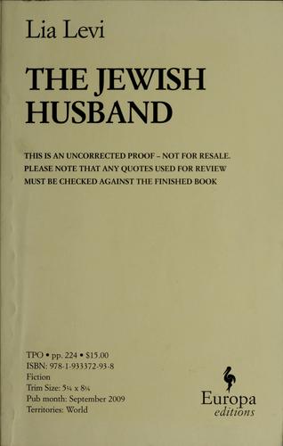 The Jewish Husband by Lia Levi book cover