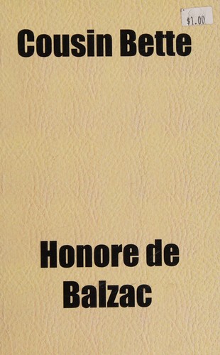 Cousin Bette by Honoré de Balzac book cover
