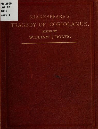 Coriolanus by William Shakespeare book cover