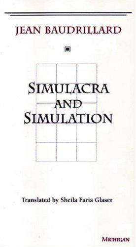 Simulacra and Simulation by Jean Baudrillard book cover