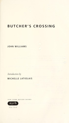 Butcher's Crossing by John Williams book cover