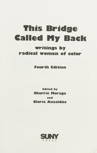 This Bridge Called My Back: Writings by Radical Women of Color by Cherríe Moraga and Gloria Anzaldúa book cover