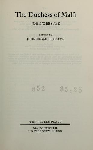The Dutchess of Malfi by John Webster book cover