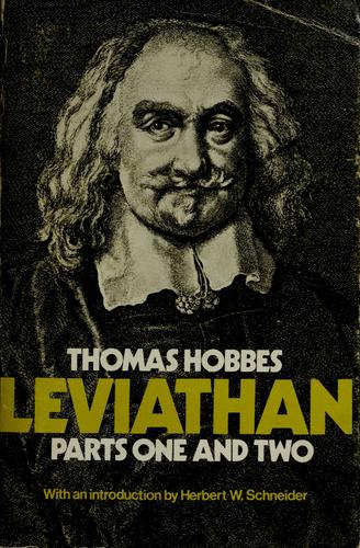 The Leviathan by Thomas Hobbes book cover