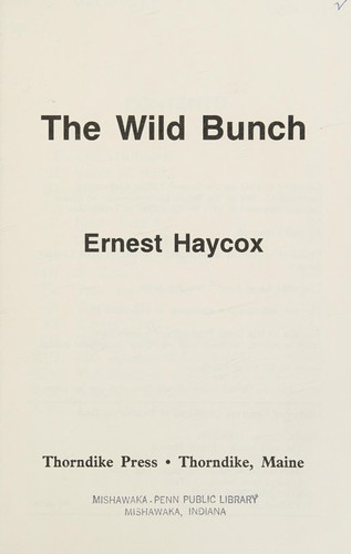 The Wild Bunch: Samson and Delilah by Ernest Haycox book cover