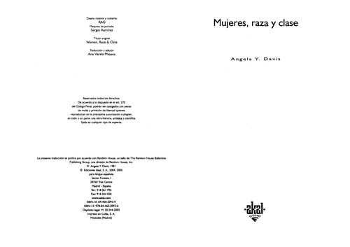 Women, Race, & Class by Angela Y. Davis book cover