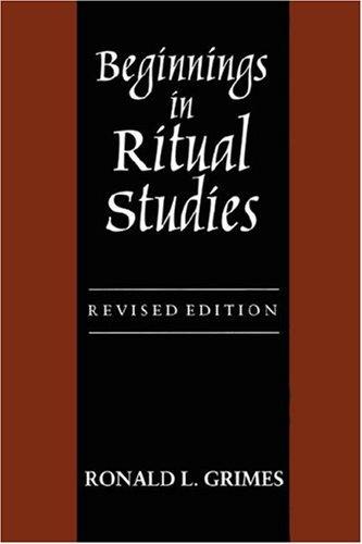 Ritual Studies: A Few Suggestions by Ronald Grimes book cover