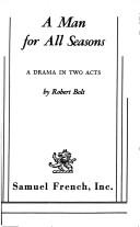 A Man for All Seasons by Robert Bolt book cover