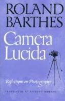 Camera Lucida: Reflections on Photography by Roland Barthes book cover