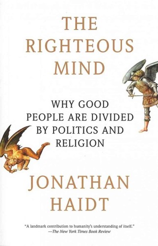 Righteous Mind by Jonathan Haidt book cover