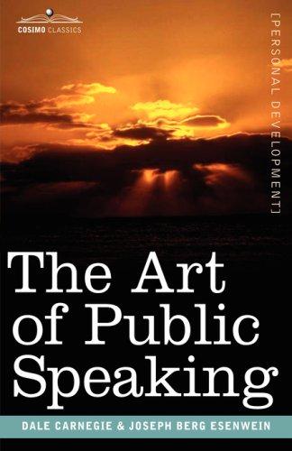 The Art of Public Speaking by Dale Carnegie and J.B. Lippincott Company book cover